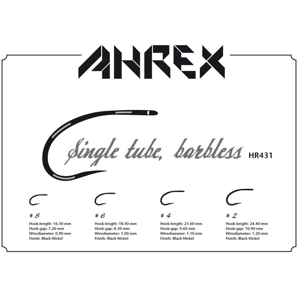 Ahrex HR431 Home Run Tube Single Barbless Size 8