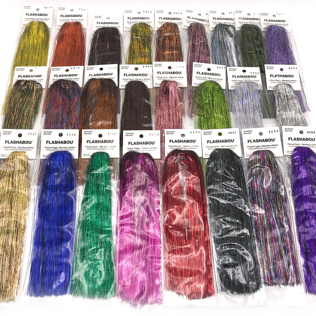5 Colors 1mm Flashabou Flat Holographic Tinsel Flash Stonefly