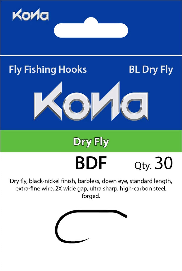 Kona Bdf Dry Fly Barbless Hooks 14
