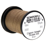 Semperfli Classic Waxed Thread 3/0 - Brown