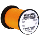 Semperfli Classic Waxed Thread 3/0 - Fl. Orange