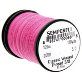 Semperfli Classic Waxed Thread 3/0 - Fl. Pink