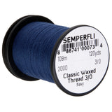 Semperfli Classic Waxed Thread 3/0 - Navy