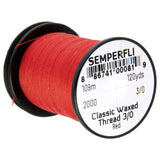 Semperfli Classic Waxed Thread 3/0 - Red