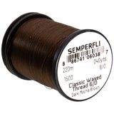 Semperfli Classic Waxed Thread 6/0 - Dark Mocha Brown