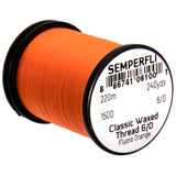 Semperfli Classic Waxed Thread 6/0 - Fluorescent Orange