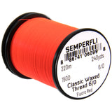 Semperfli Classic Waxed Thread 6/0 - Fluorescent Red