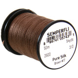 Semperfli Pure Silk Thread - Brown