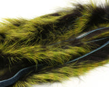 Barred Polychrome Rabbit Strips - Black / Yellow / Chartreuse