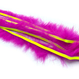 Hareline Bling Rabbit Strips - Hot Pink / Fluorescent Yellow