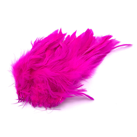 Fuchsia Hot Pink Rooster Feathers Short Schlappen