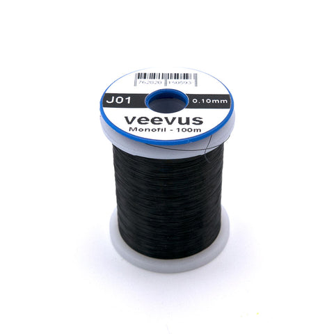 VEEVUS MONO THREAD - Fly Tying & Jig Monofilament - .1mm .2mm Black Clear  NEW!