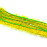 Hareline Bling Rabbit Strips - Yellow / Fluorescent Green Chartreuse