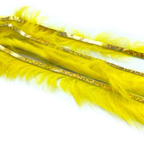 Hareline Bling Rabbit Strips - Yellow / Holo Gold